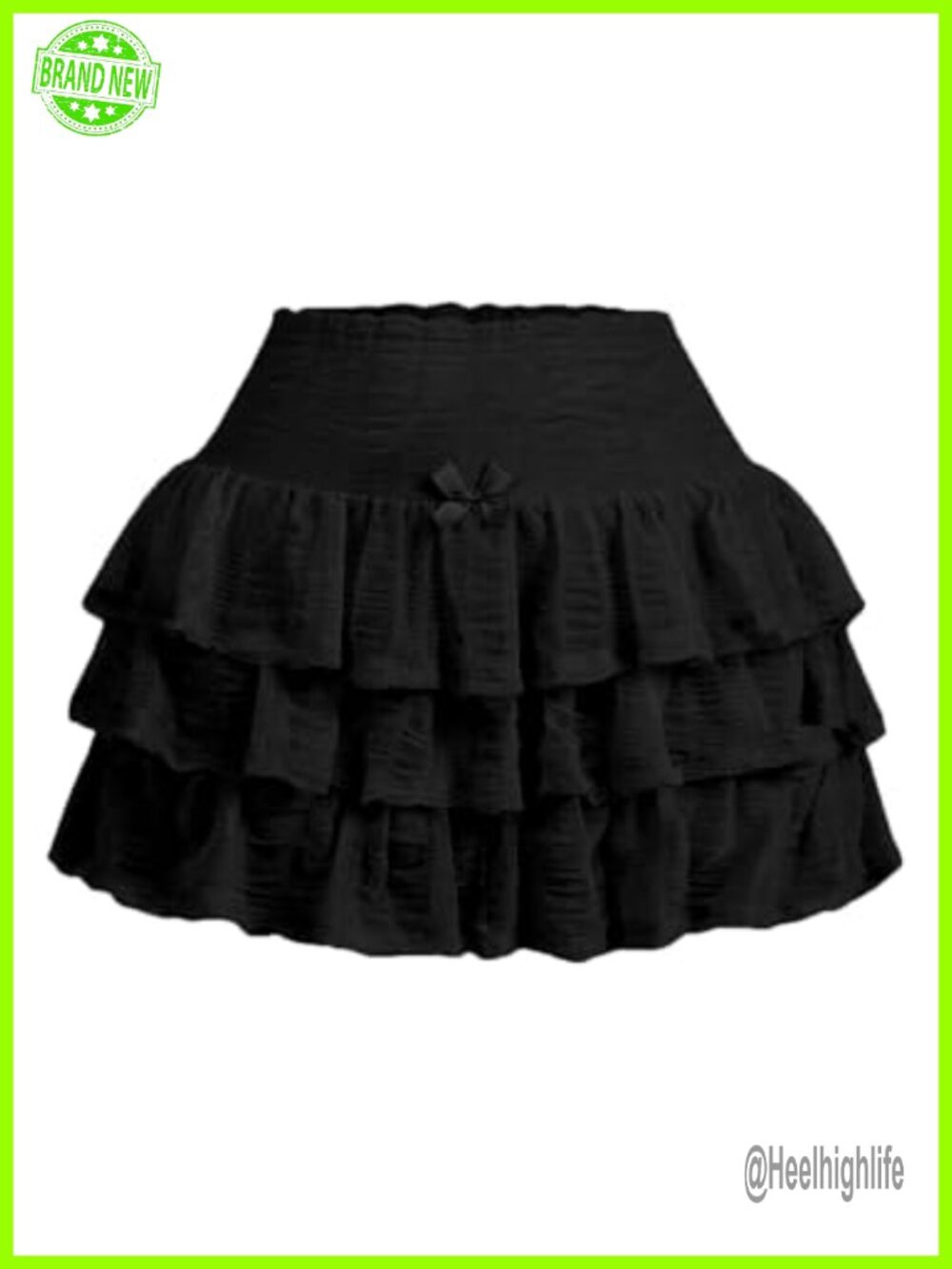 Women's Lace Mini Skort Layered Ruffle Bow Y2K A-Line Low Rise Pleated